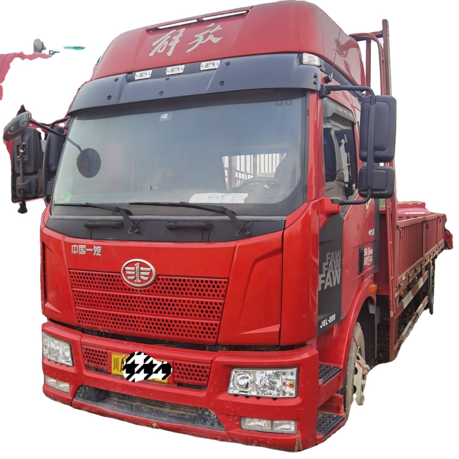 Faw 4x2 Cargo Truck Diesel Engines Euro6 10Ton 220HP Small Used Column Plate Delivery Lorry 4*2 Light Cargo Truck For Sale