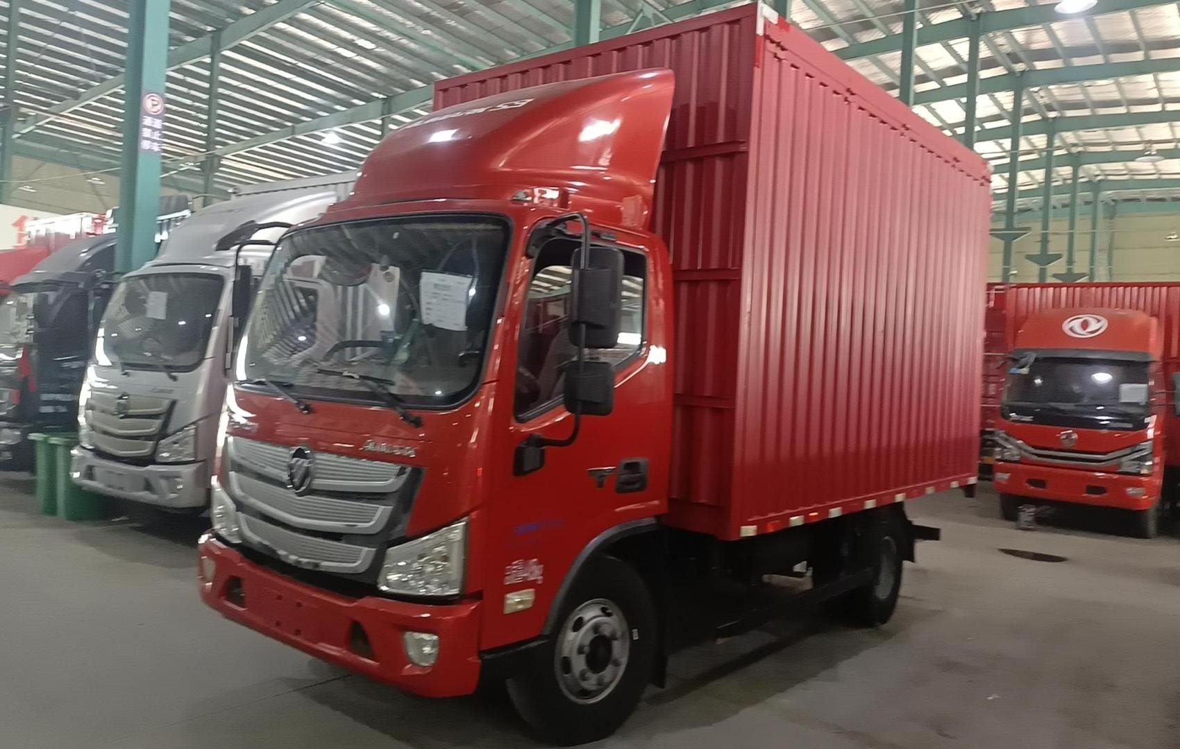 On-Demand Supply Automatic Foton 5T 143HP Euro5 4x2 Diesel Light Delivery Lorry Box Truck 4*2 Small Van Cargo Trucks