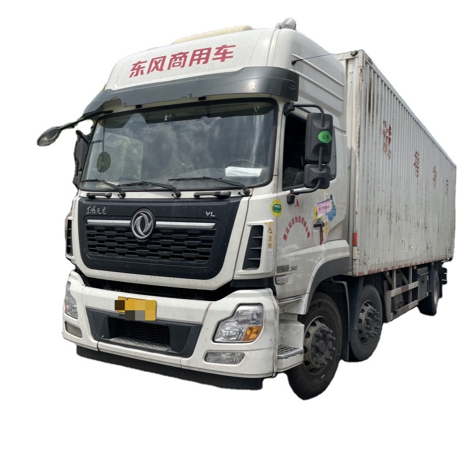 Dongfeng Diesel Automatic Transmission 8-Wheeled Euro3 Heavy Duty Delivery Lorry 10T 350HP 6*2 Van Box Cargo Truck For Part-Load