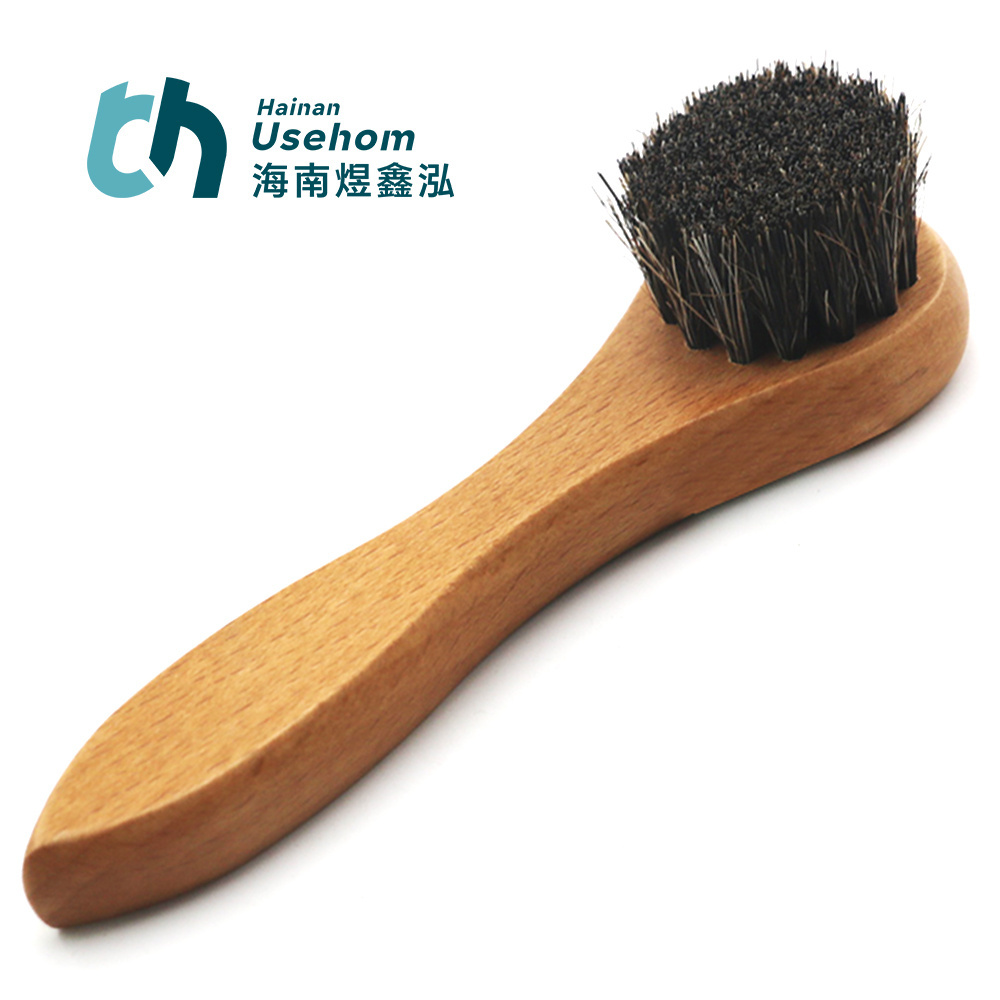 Customization Mane hair shoe brush soft brush set shining mirroring professional home use horse hair brush