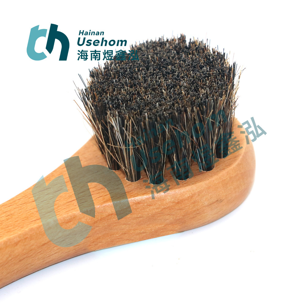 Customization Mane hair shoe brush soft brush set shining mirroring professional home use horse hair brush