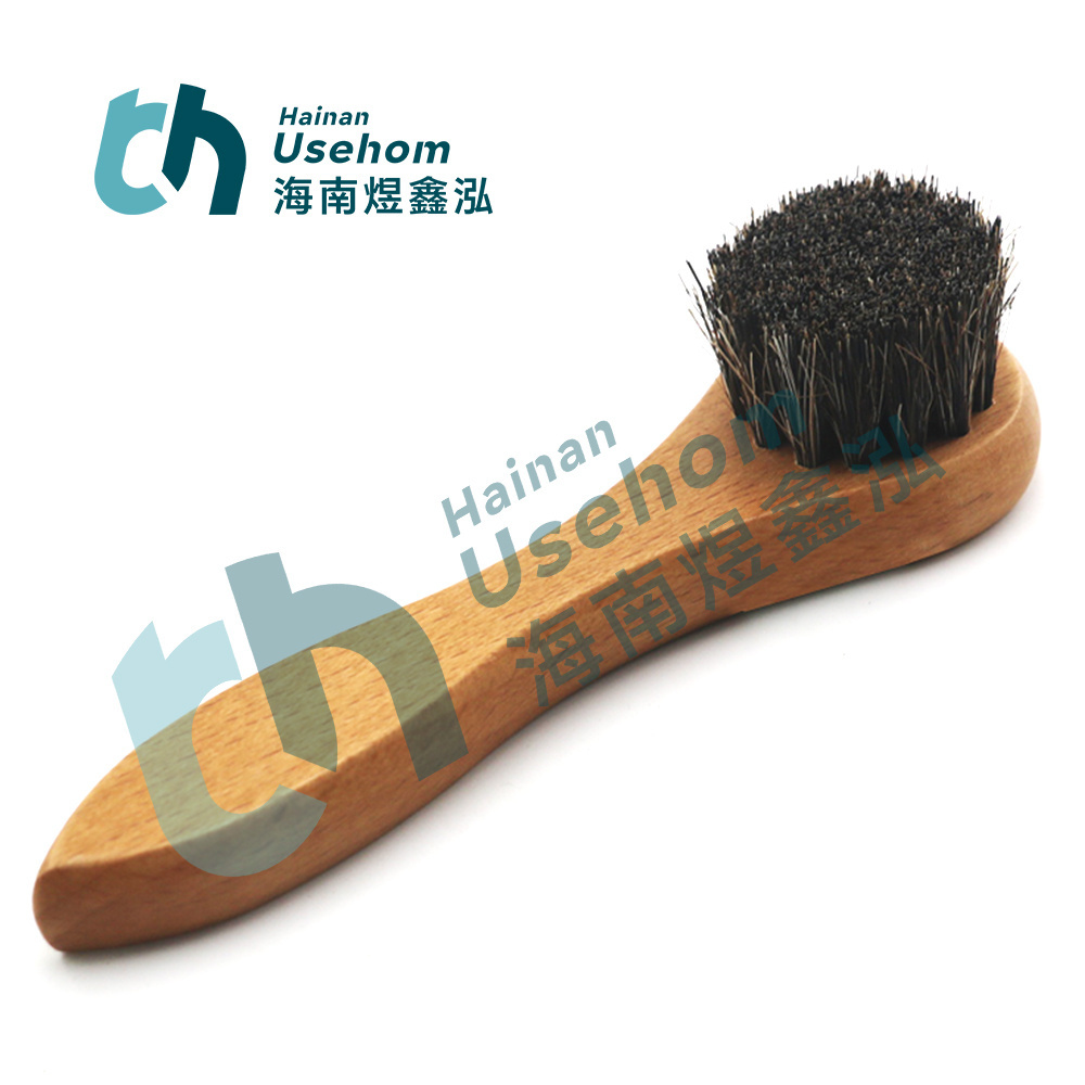 Customization Mane hair shoe brush soft brush set shining mirroring professional home use horse hair brush