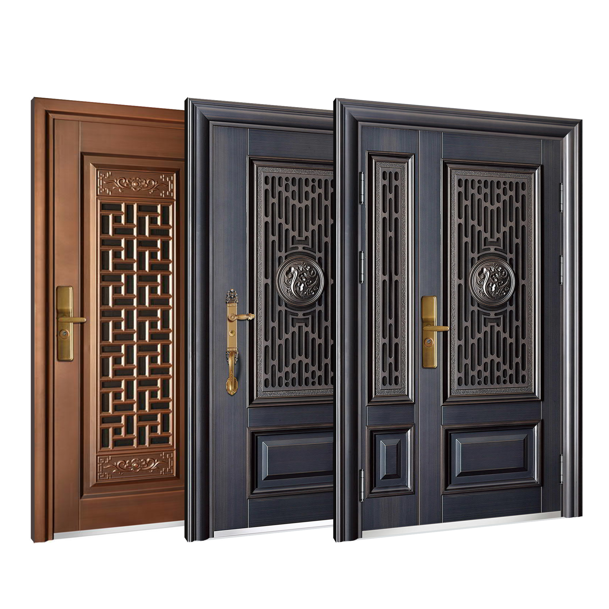 Manufacturer Direct Reasonable Price Stainless Steel Grill Door Design Exterior Security Stainless Steel Doors for Home