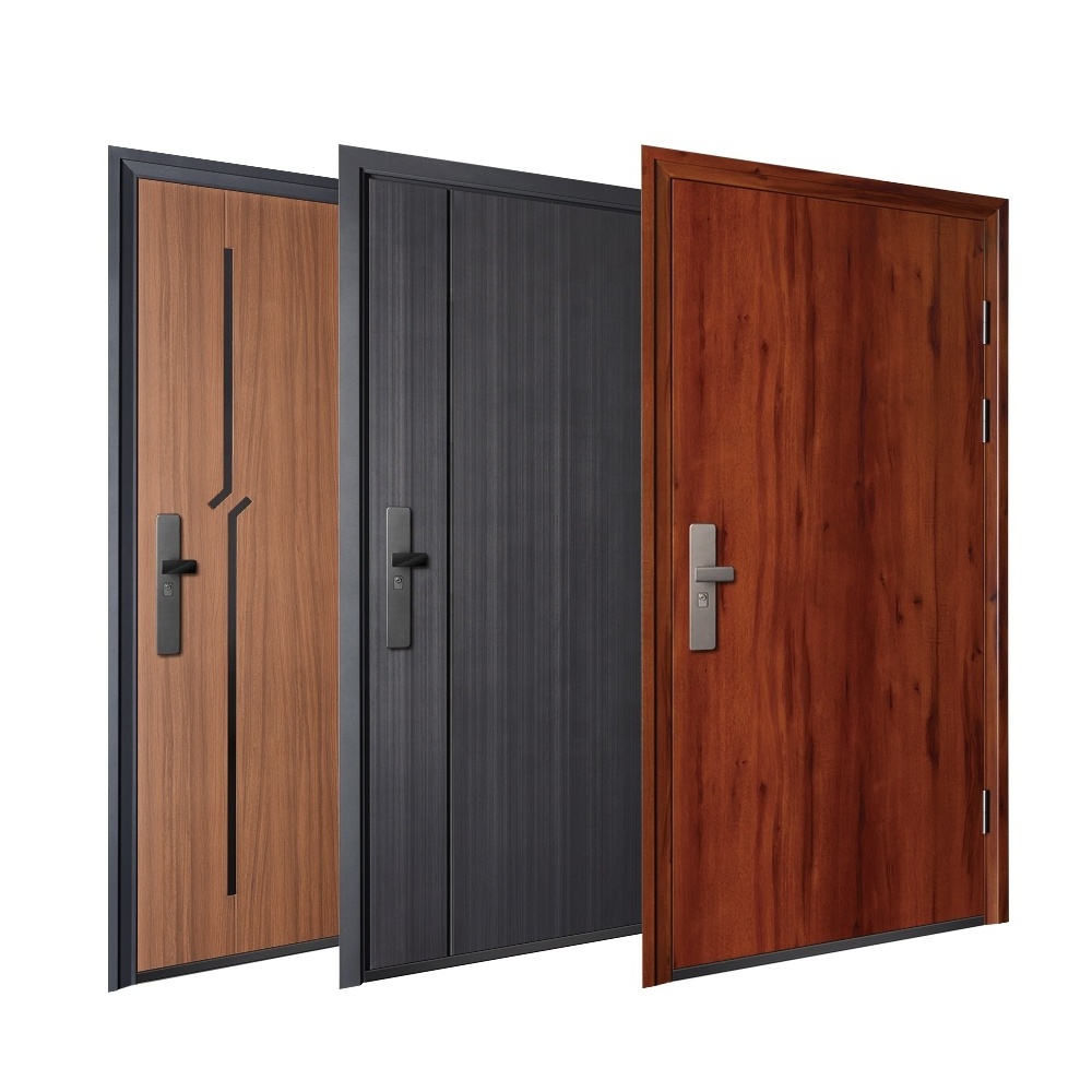 Newly Launched Entrance Soundproof Steel Front Entry Doors Security Exterior Metal Doors