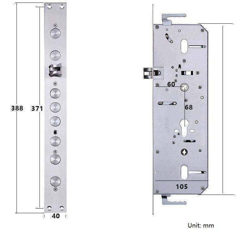 Stainless steel door anti-theft door universal iron wooden door single and double active double fast  lock