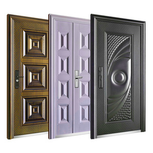 Personalized Wholesale Price Narrow Security Door Front Entry Kerala Steel Door Single Deaf Embossed Classroom Door Security