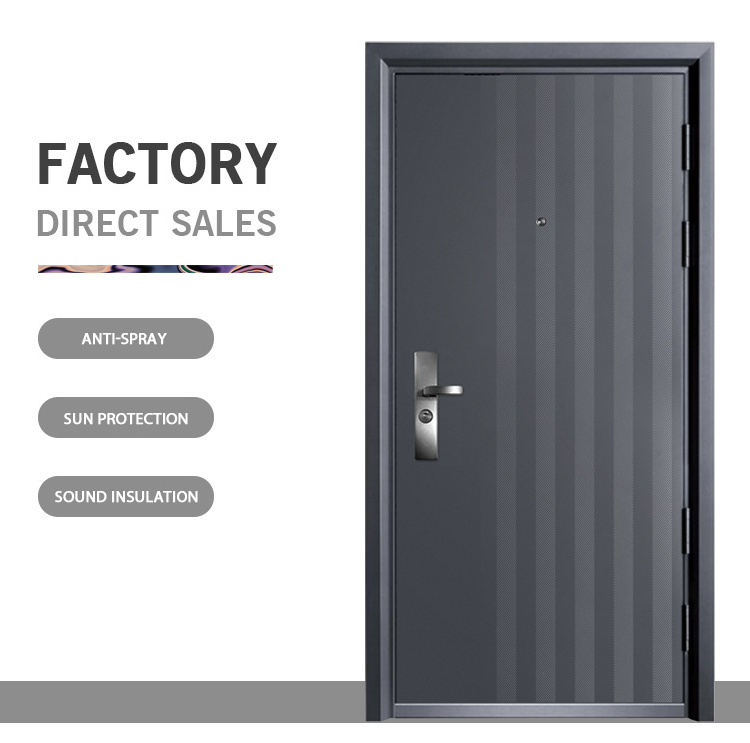 antitheft door Israel Security Door Hotel Entrance Doors Main Gate Design Single Anti-theft Steel Pivot Exterior