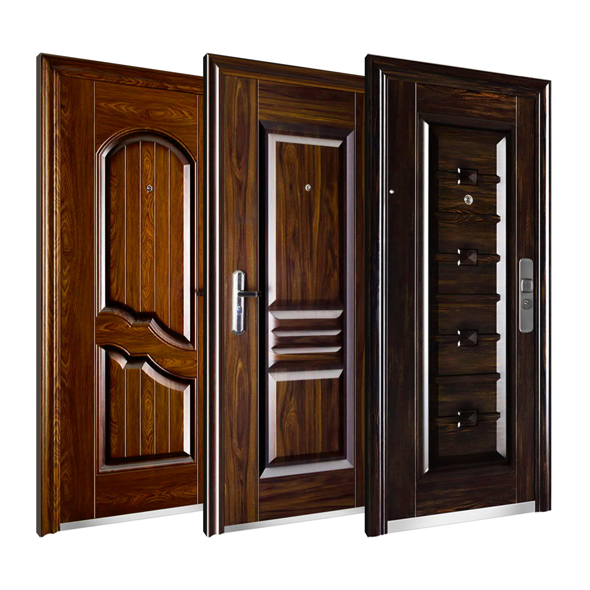 Personalized Wholesale Price Narrow Security Door Front Entry Kerala Steel Door Single Deaf Embossed Classroom Door Security