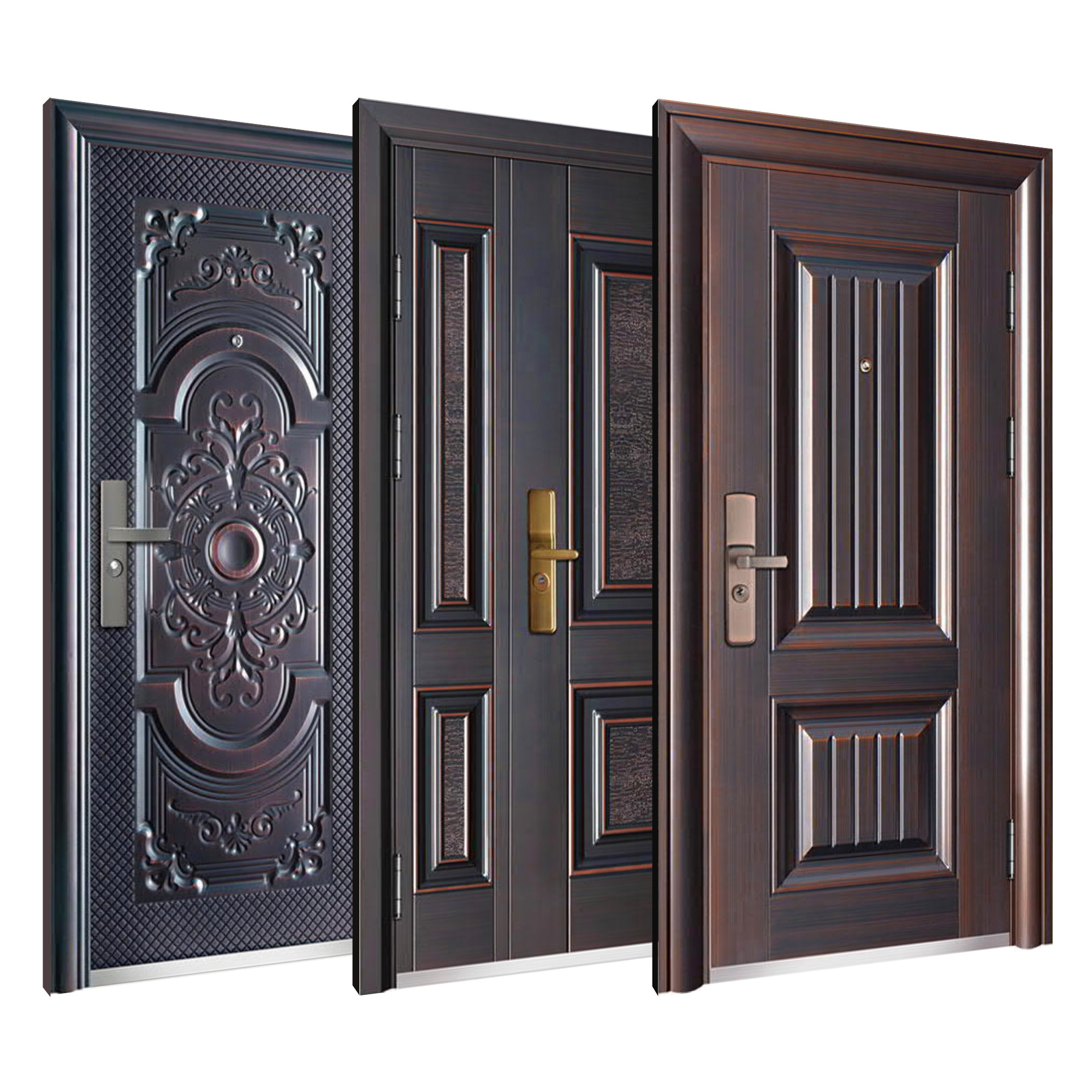 Supply Competitive Price Quality Security Doors Air Vent Door Anti-theft Steel Cold Rolled Sheet Single Main Door