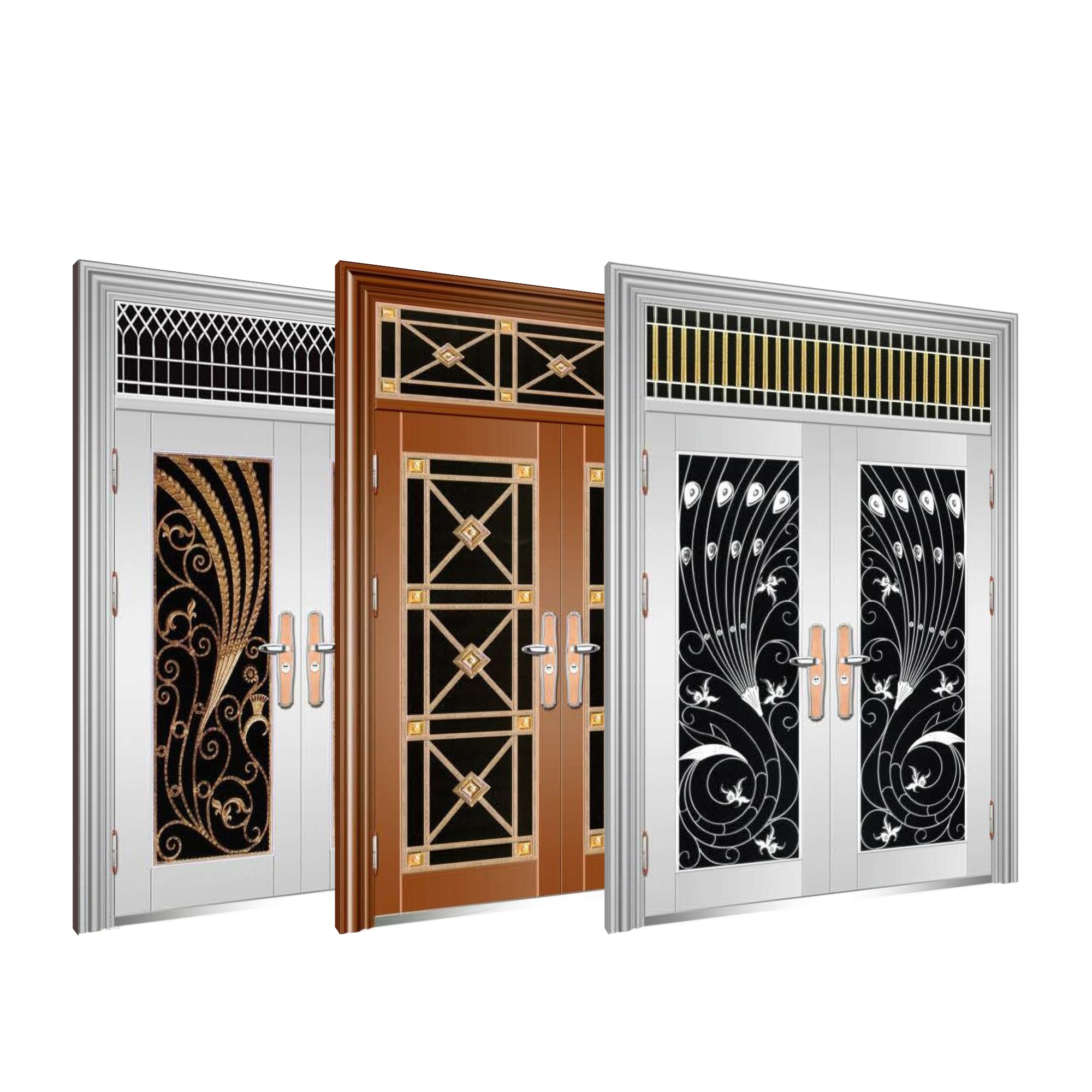 Manufacturer Direct Reasonable Price Stainless Steel Grill Door Design Exterior Security Stainless Steel Doors for Home