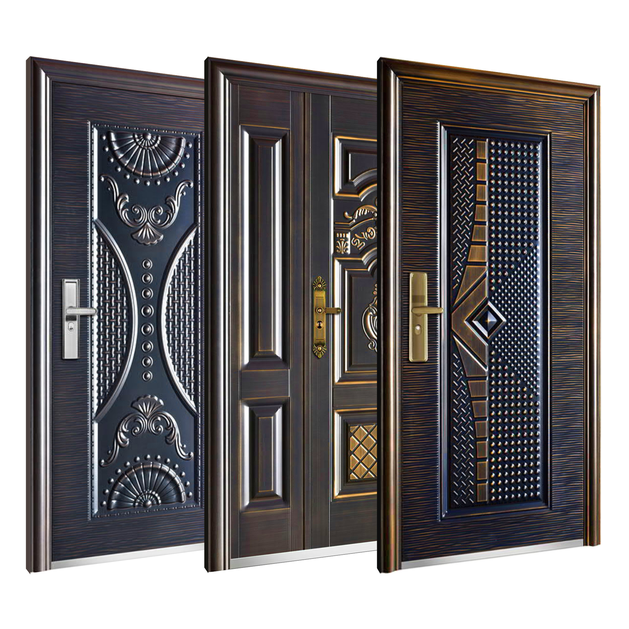 Supply Competitive Price Quality Security Doors Air Vent Door Anti-theft Steel Cold Rolled Sheet Single Main Door