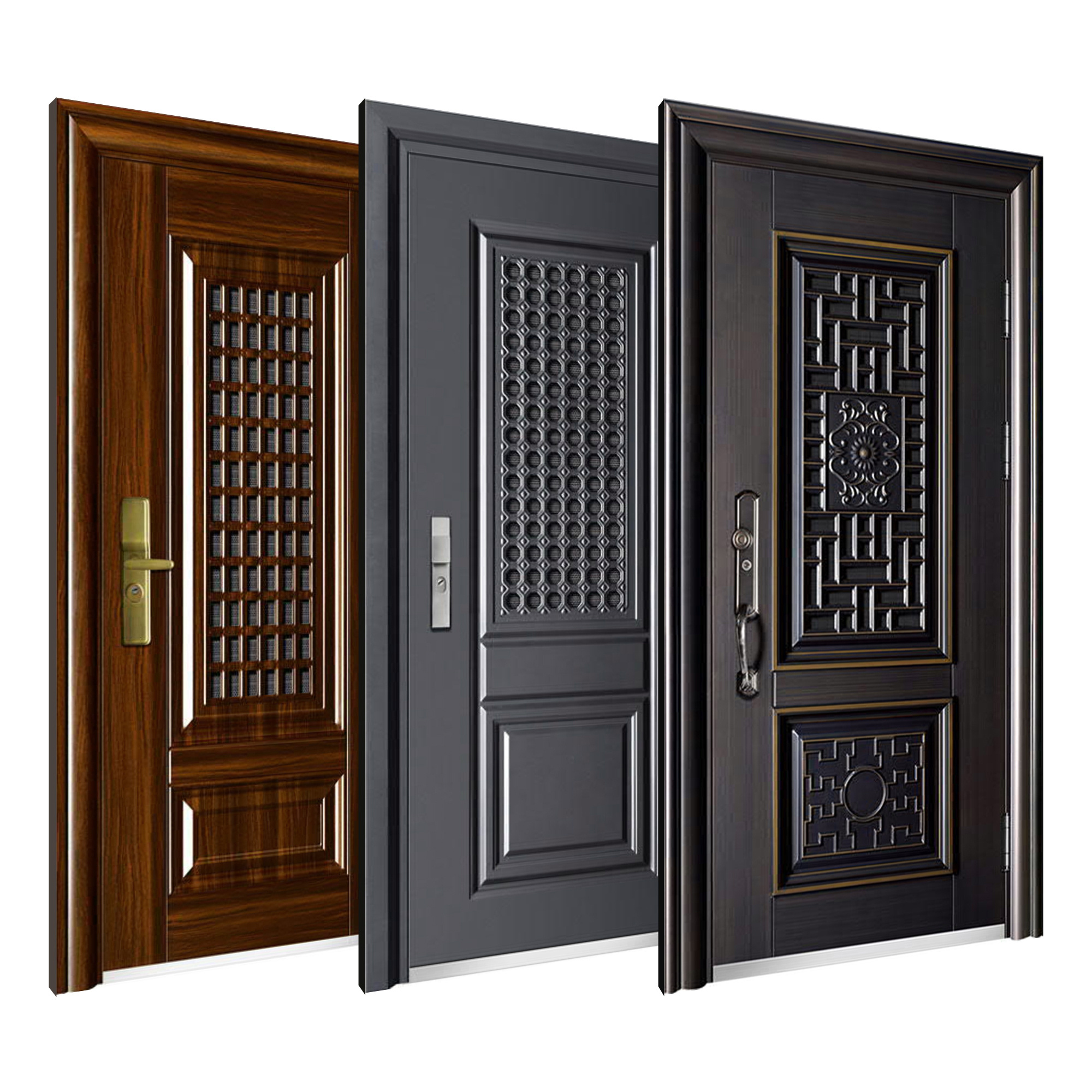 Supply Competitive Price Quality Security Doors Air Vent Door Anti-theft Steel Cold Rolled Sheet Single Main Door