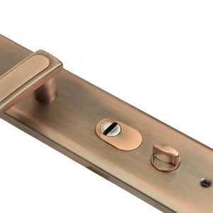 Red bronze multifunctional anti-theft door handle thickened door lock handle door panel anti-prying plate solid heart handle