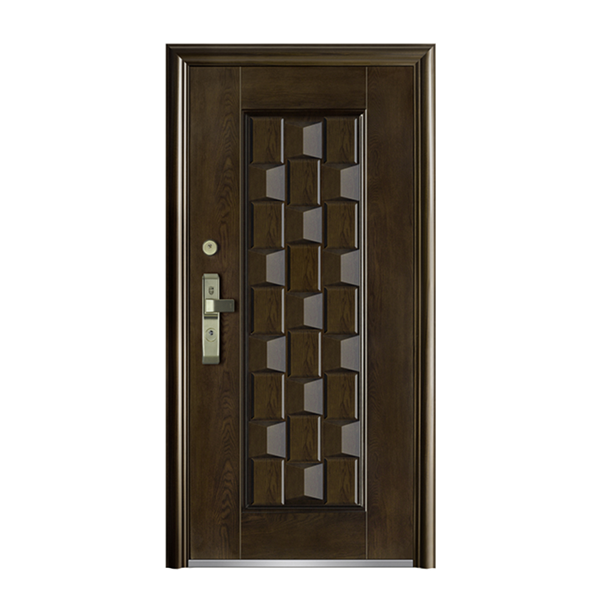 Promotional OEM China Wholesale Iron Security Door Front Doors Exterior Anti-theft Single Swing Fire Rated Steel Door