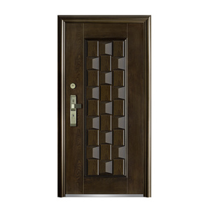 Promotional OEM China Wholesale Iron Security Door Front Doors Exterior Anti-theft Single Swing Fire Rated Steel Door