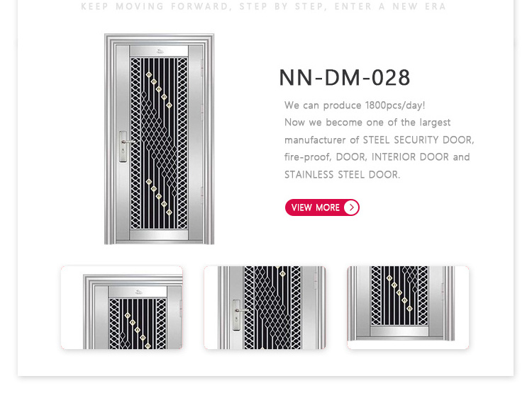 China Top Supplier Door Metal Steel Security Door SUS 304 Stainless Steel Single Entry Entrance Residential Door