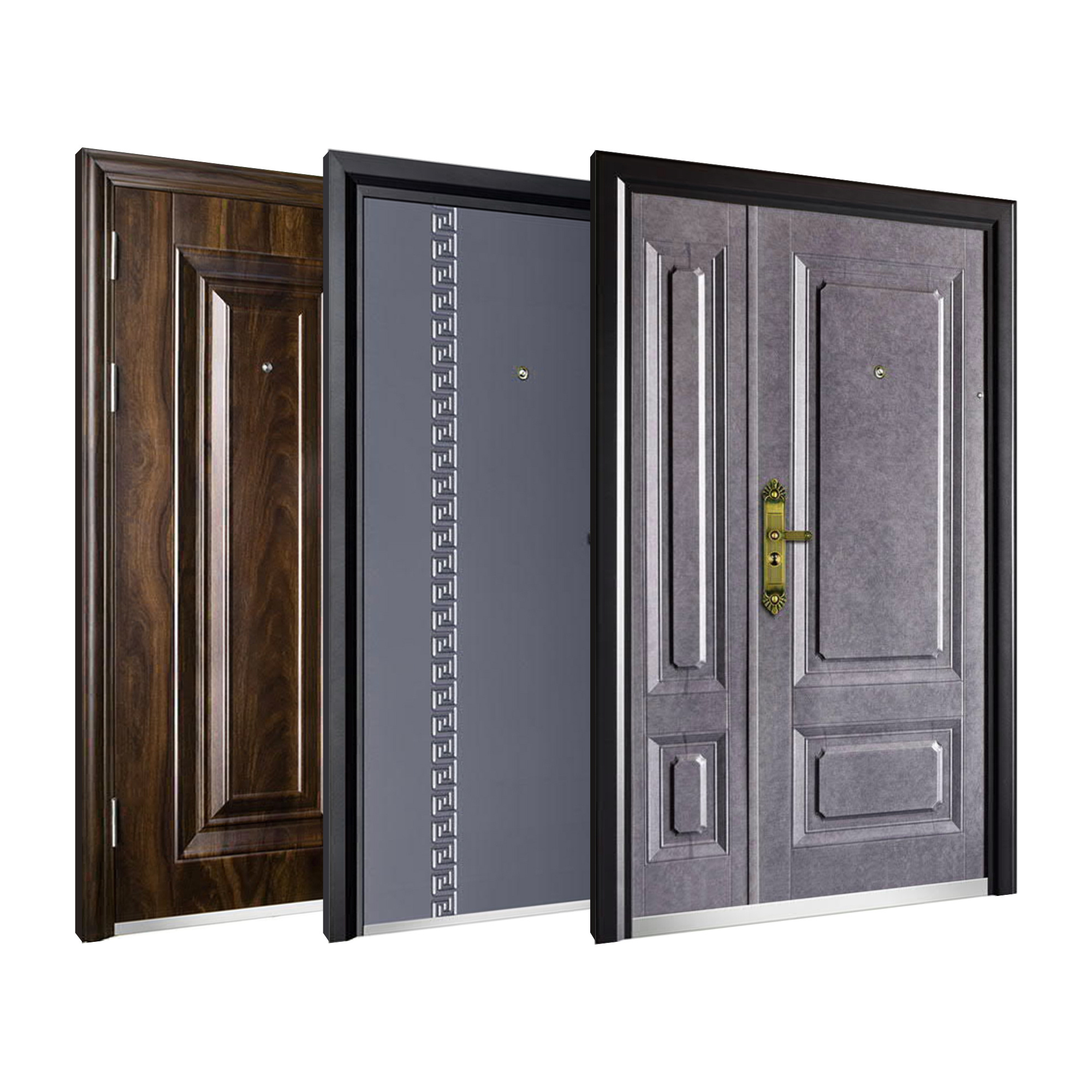 Supply Golden Supplier Security Gates Front Door Exterior Double Entry Doors Steel Entrance Doors Residential With Frame