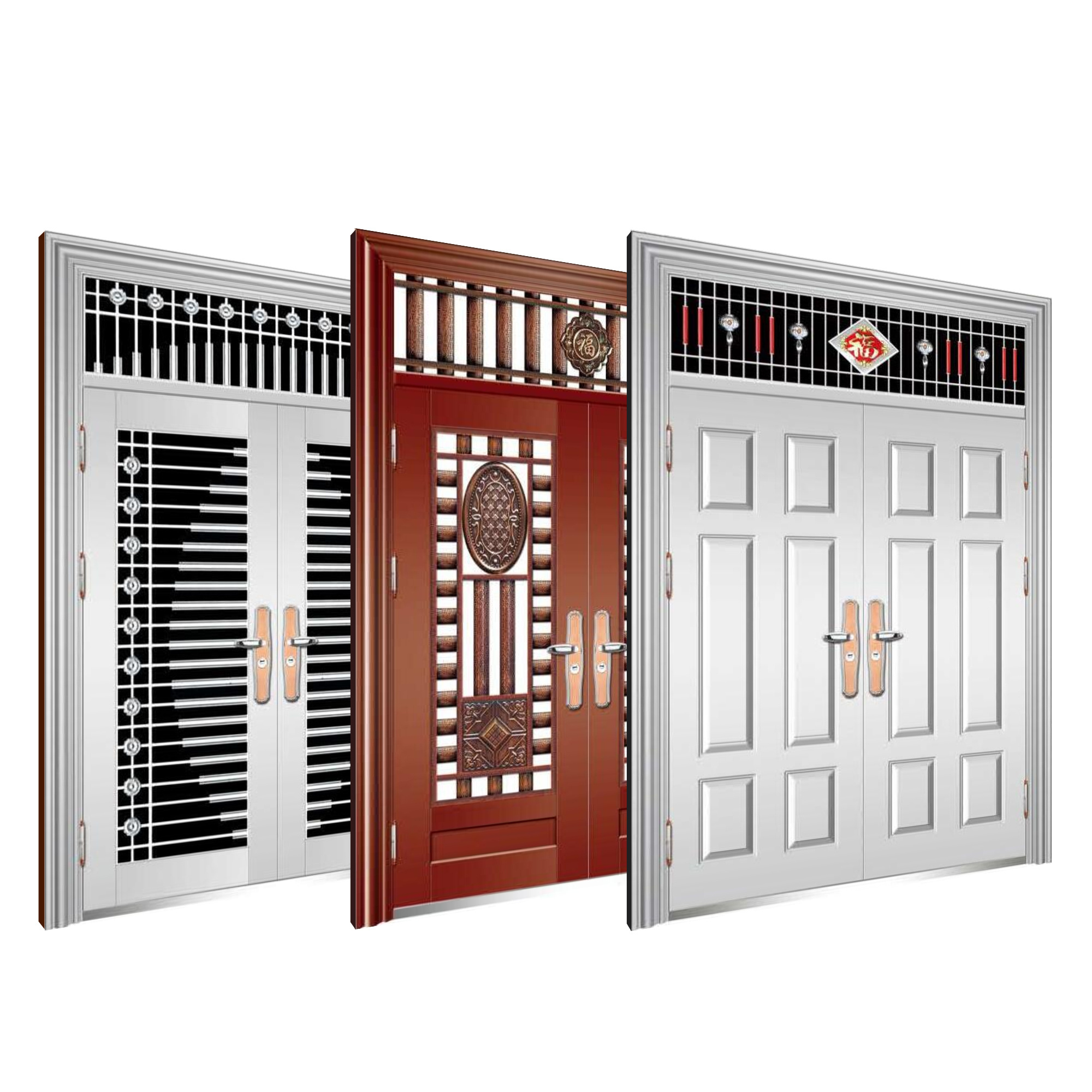 Manufacturer Direct Reasonable Price Stainless Steel Grill Door Design Exterior Security Stainless Steel Doors for Home