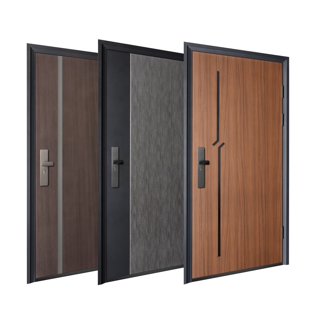 Newly Launched Entrance Soundproof Steel Front Entry Doors Security Exterior Metal Doors