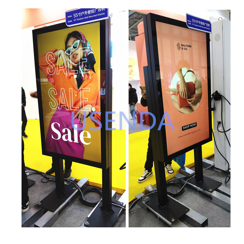 Outdoor 55 65 Inch 3500Nit IP65 Waterproof High brightness Sign Board Drive Thru Menu Boards advertising display outdoor