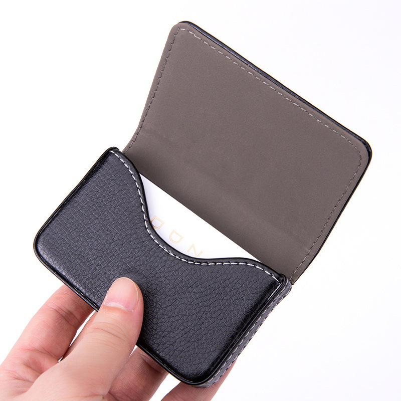 Business Card Holder Wallet PU Leather Business Card Case Pocket Credit Card Holder with Magnetic Shut