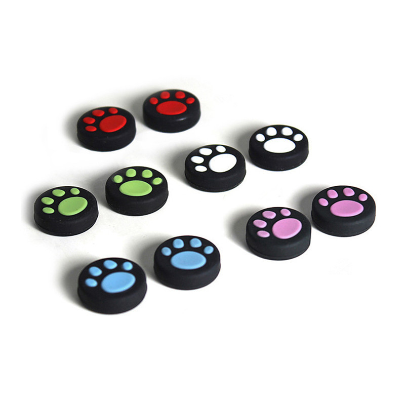 USENGKA Cute Paw Analog Controller Cap Cover Thumb Stick rubber Grips for Nintendo Switch for Switch Lite