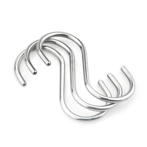 Small Long Rose Gold S-Shaped S-Type Hook Stainless Steel Twisted Metal with Silver Novelty Hooks