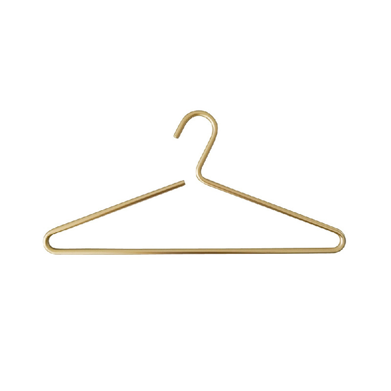 2024 Custom Gold Metal Coat Hanger for Children's Clothes Single Wide Black Clothing Hangers Flexibility Bathroom Use Low MOQ