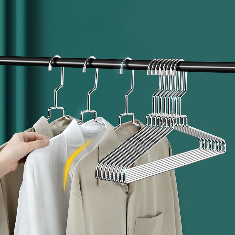 Factory New Single Tier Stainless Steel Clothes Hanger Rack Glossy for Living Room Kitchen Wardrobe or Bathroom Use