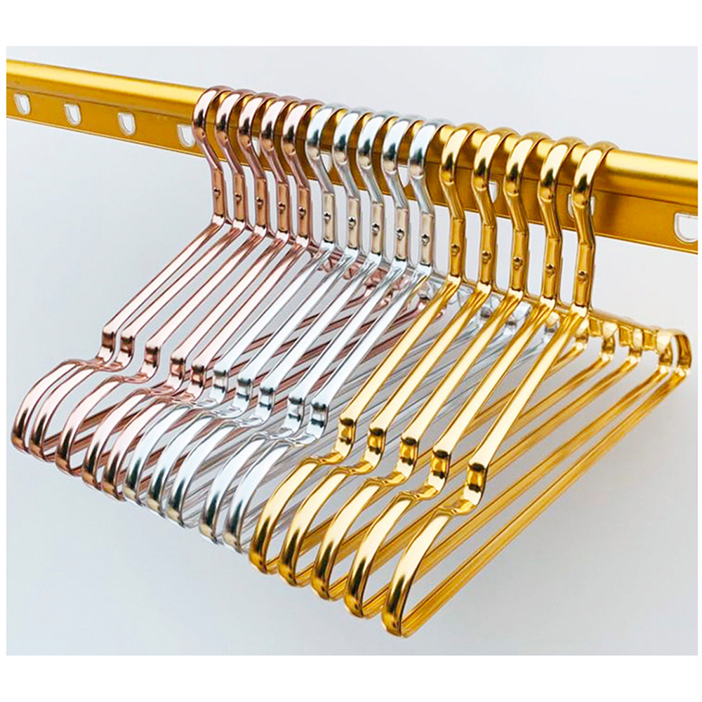 Wholesale Pack of 10 Full Body Hand Lifting Non-Slip Suits Multilayer Aluminum Clothes Hanger for Closet and Kitchen Use