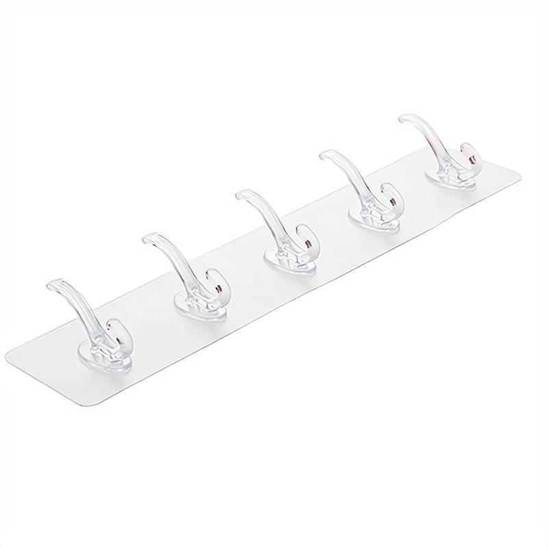 Customizable Lighthouse Coat Hooks Self-Adhesive Concrete Wall Mounted Multifunctional 6-Triple White Coat Rack