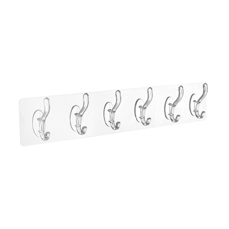 Customizable Lighthouse Coat Hooks Self-Adhesive Concrete Wall Mounted Multifunctional 6-Triple White Coat Rack