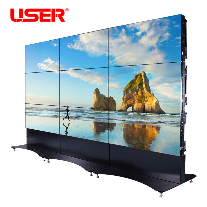 Custom Solution 3*3 big Splicing advertising screens big lcd screen with video processor LCD video wall