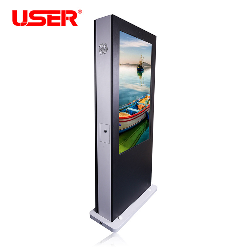 User High Brightness And Waterproof 55 Inch Big Outdoor Advertising Screen With Charging Pile Function