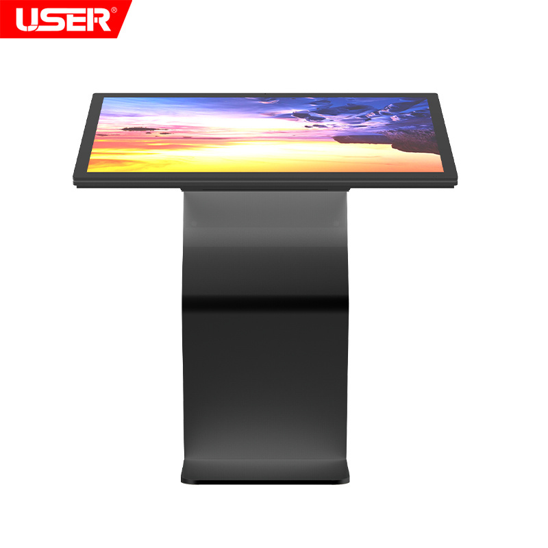 USER 43inch LCD stand monitor horizontal 3D touch screen self-service way finding kiosk digital signage totem