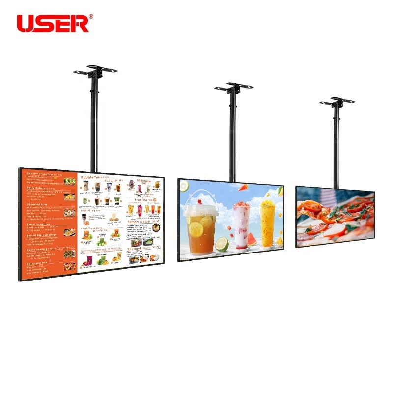 32 43 55 inch Wall Mount Android Digital Signage Menu Smart LCD TV Display Board Indoor Ad Screen for Advertising Display