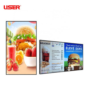 32 43 55 inch Wall Mount Android Digital Signage Menu Smart LCD TV Display Board Indoor Ad Screen for Advertising Display