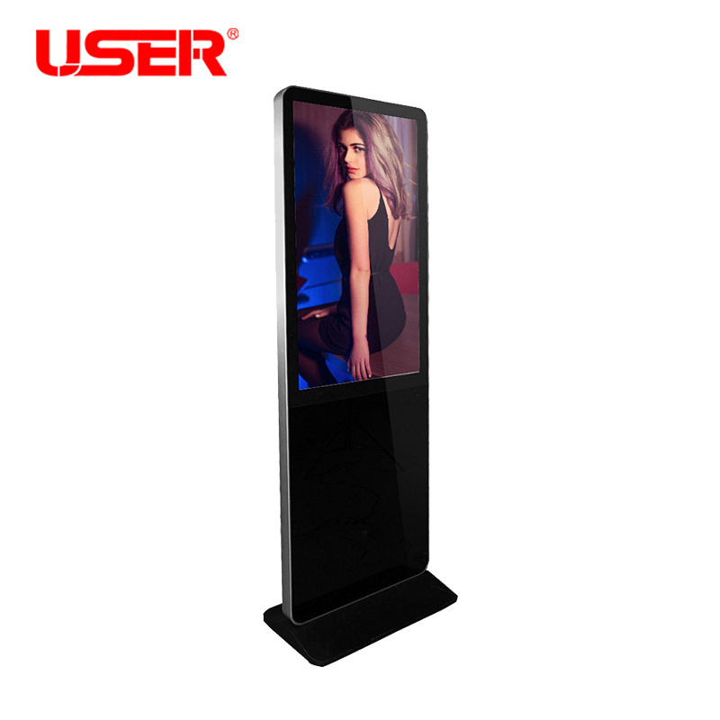 2023 Floor Standing Digital Signage and Display Wifi Lcd Screen Totem Kiosks 55 Inch Indoor Advertising Playing Equipment