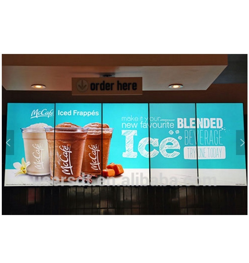 hanging mount electronic lcd menu display digital menu screen board for restaurant