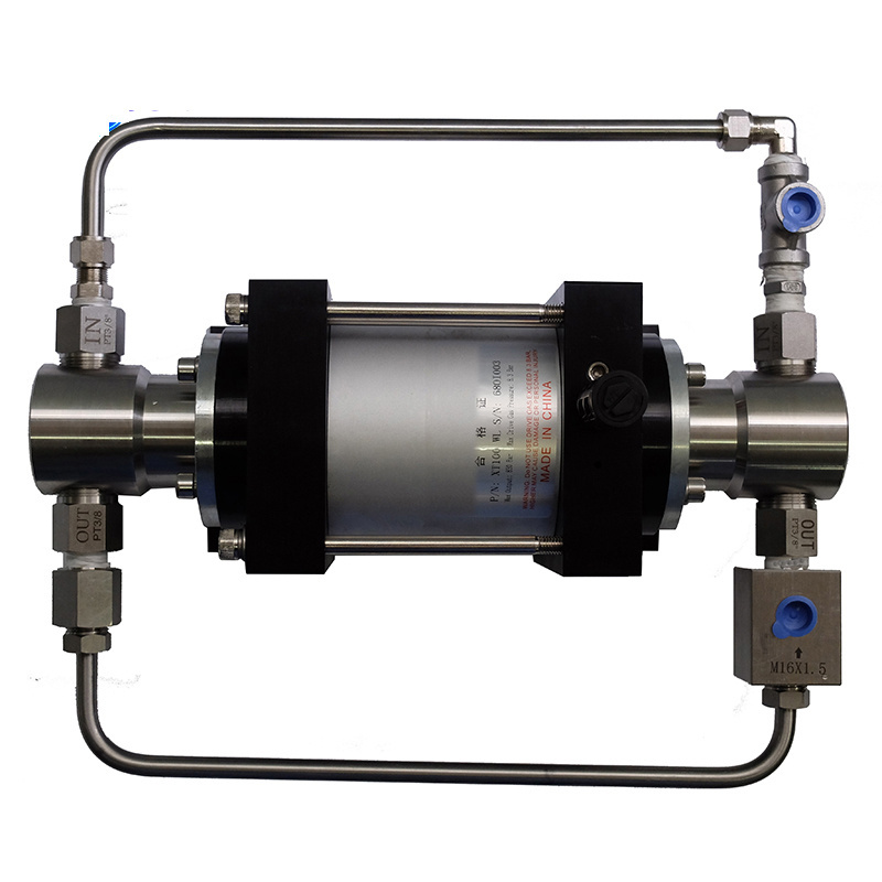 USUN Model: XT100 100:1 ratio 10000 PSI double acting pneumatic driven hydraulic pressure test pump for hose