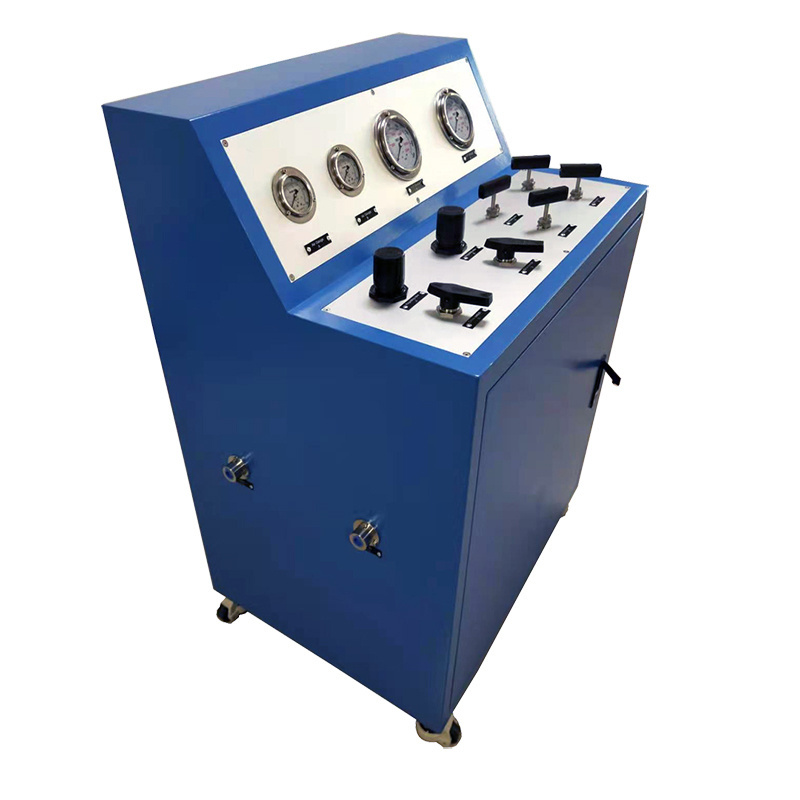 USUN  Model:WS-AT   Double  15000 PSI  high pressure air hydraulic test pump unit with blue closed cabinet