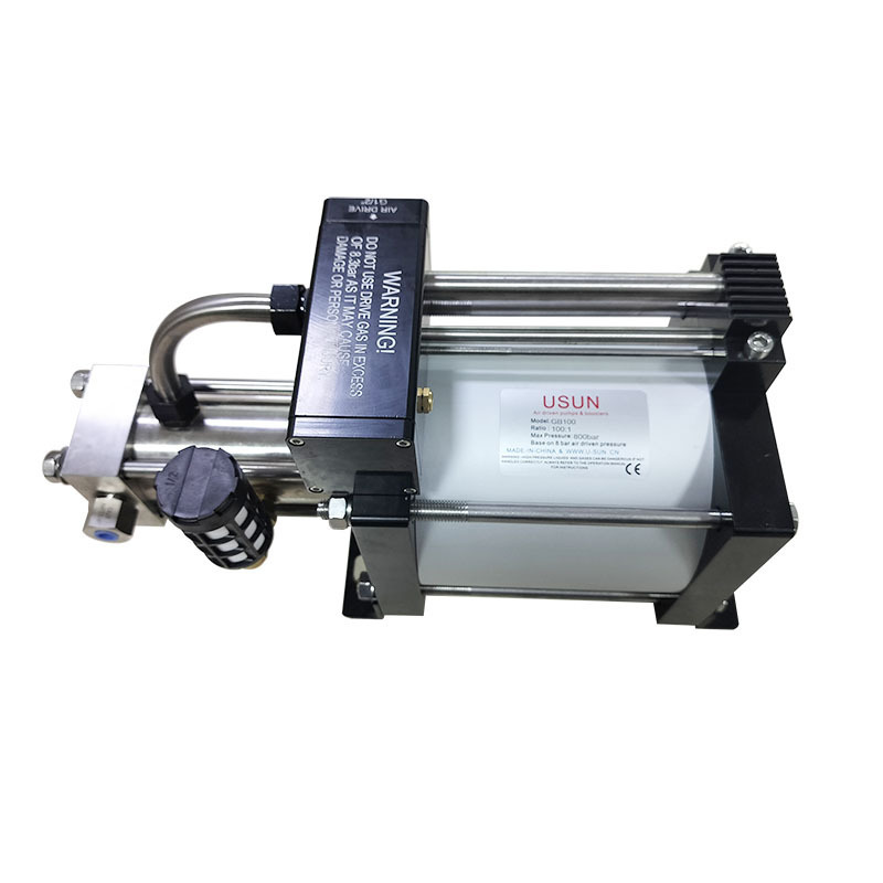 USUN Model:GB40 150-300 Bar Pressure air driven nitrogen/helium/argon/butane gas booster transfer pump