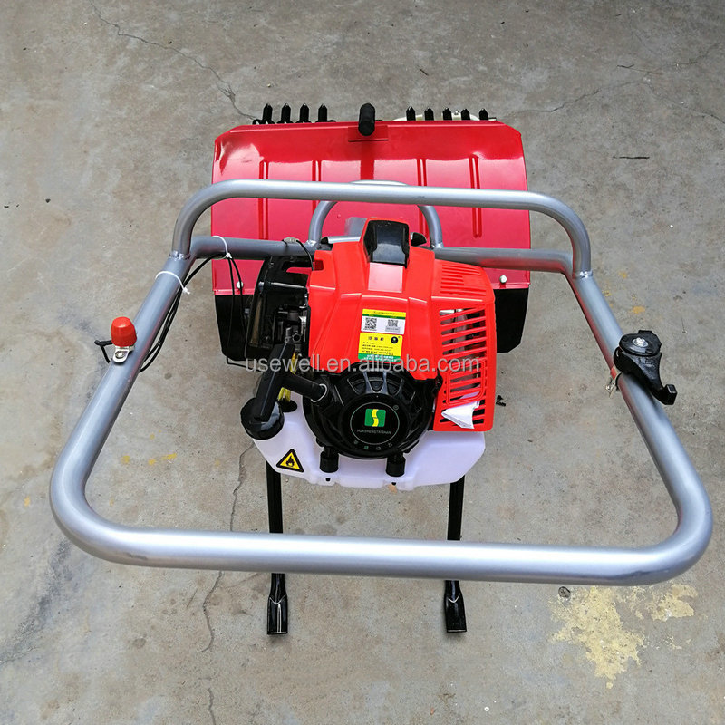 Mini manual paddy rice weeding machine 43 cc gasoline brush cutter paddy field rice weeder machine in india