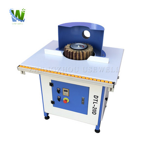 Horizontal Sponge Wheel Manual Double Head Polisher Curved Wood Board Side Edge Router Sander Brush Sanding Polishing Machine