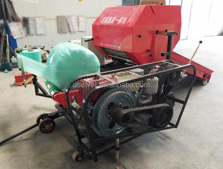 Cheap round balers walk behind tractor 4x4 round roller hay baler silage packing machine baler machine for sale