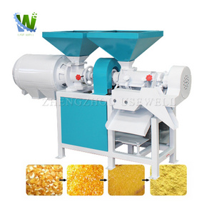 Multifunctional Corn Maize Semolina Grinding Crushing Hulling Shelling Peeling Flour Milling Grinder Grits Making Maker Machine