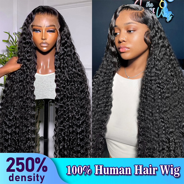 Xuchang raw hair wig vendors water wave Indian hair 13x6 hd frontal lace wigs natural human hair glueless wigs 360 full lace