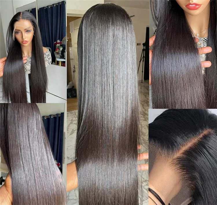 Frontal Glueless Full Hd Lace Wig,Cuticle Aligned Virgin Raw Indian Hair Wig,Unprocessed 100% 360 Full Lace Human Hair Wig