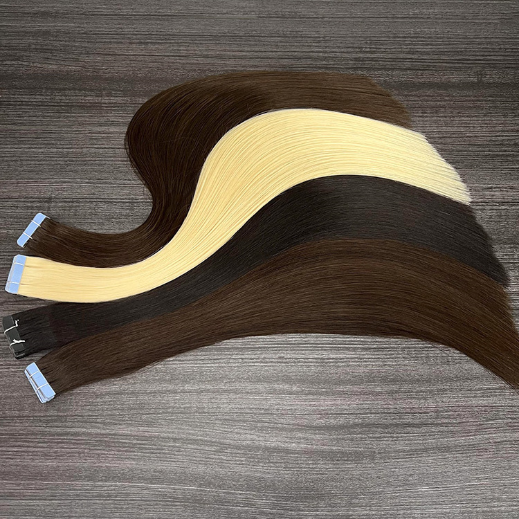 High Quality European Double Drawn Raw Tape in Hair extensions 100Human Hair Tape Ins Ombre Natural Remy Tape Hair Extensions