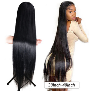 30 32 34 36 38 40 50 inch Human Hair Lace Front Wigs For Black Women Straight Deep Wave Kinky Curly Virgin Raw Indian Hair Wigs